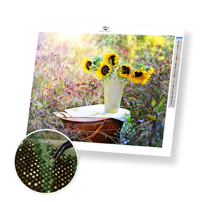 Sunflowers in a Vase - Premium Diamond Painting Kit