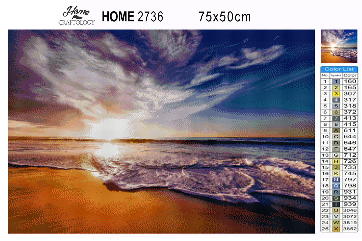 Sunset Beach - Premium Diamond Painting Kit