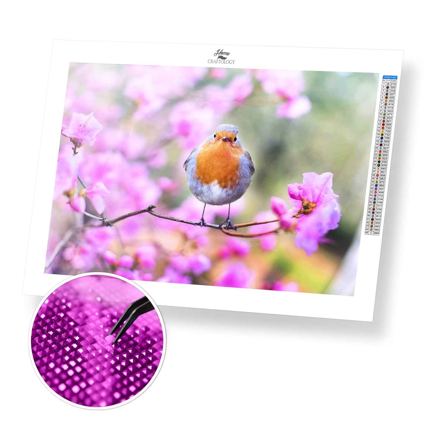 Bird on a Branch - Premium Diamond Painting Kit