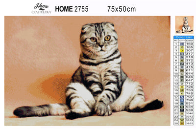 Sitting Cat - Premium Diamond Painting Kit