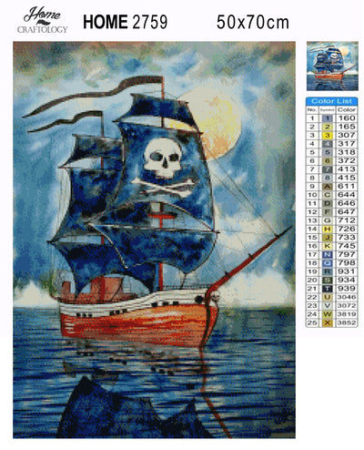 Pirate Ship Painting - Premium Diamond Painting Kit
