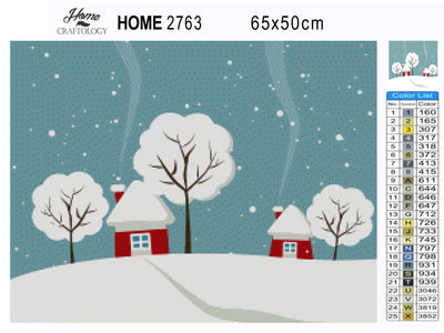 Houses in Winter - Premium Diamond Painting Kit
