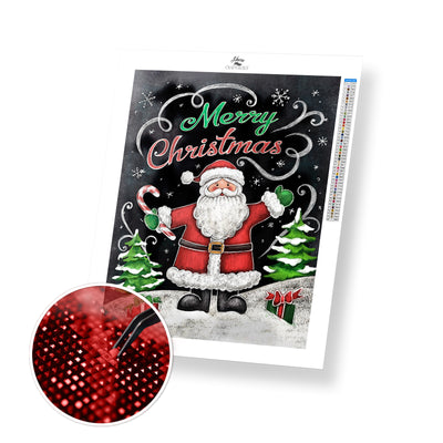Santa and Merry Christmas - Premium Diamond Painting Kit