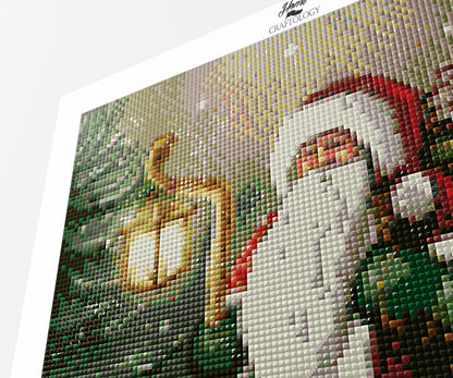 Santa Walking at Night - Premium Diamond Painting Kit