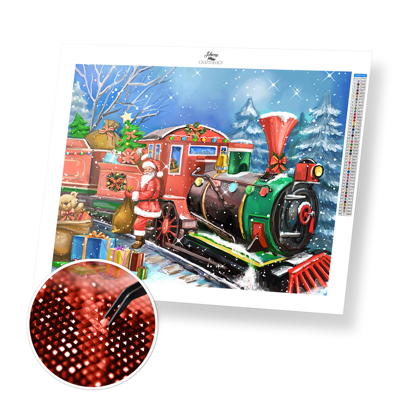 Santa's Train - Premium Diamond Painting Kit
