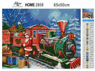 Santa's Train - Premium Diamond Painting Kit