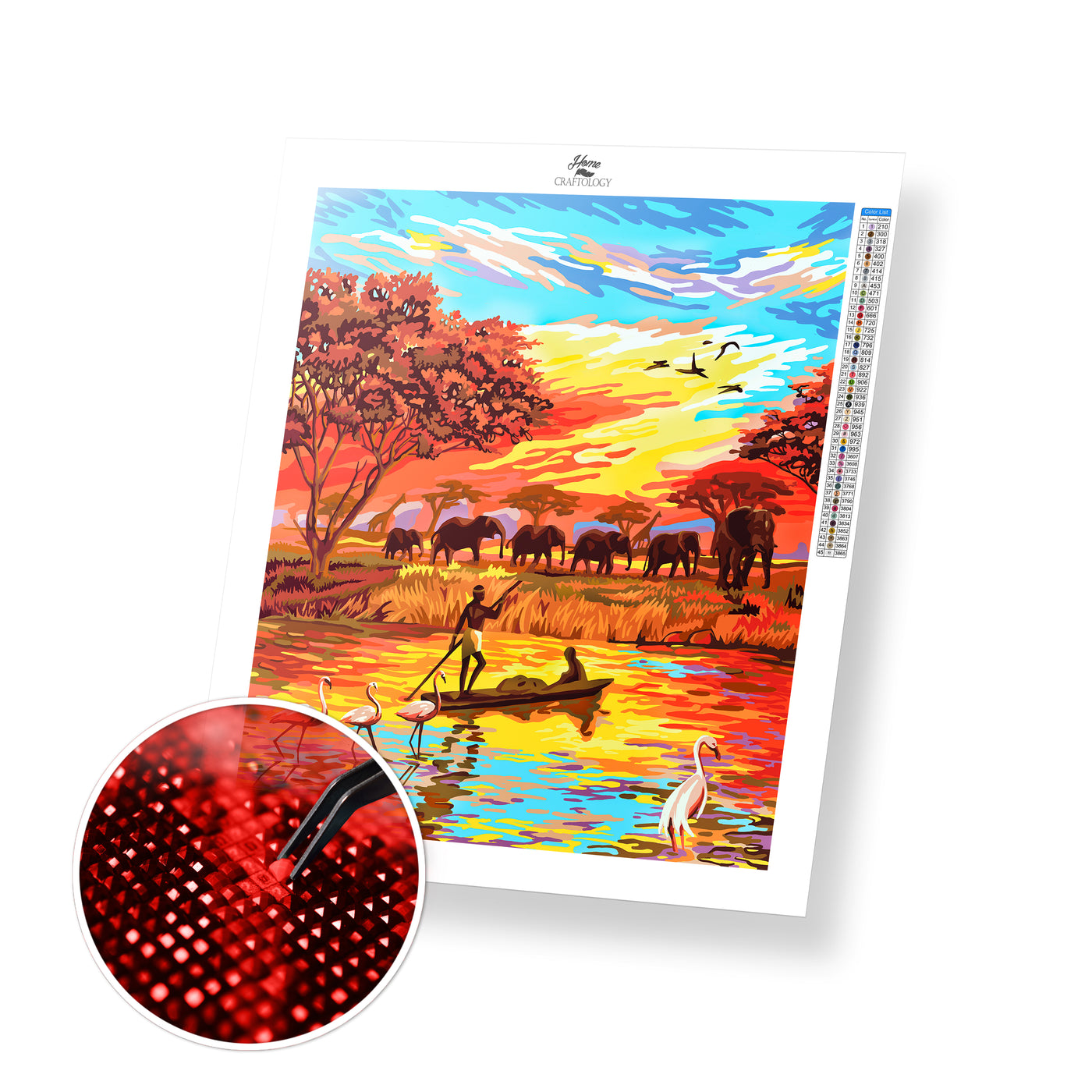 African River Sunrise - Premium Diamond Painting Kit