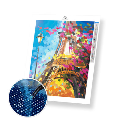 Eiffel Tower in Spring - Premium Diamond Painting Kit