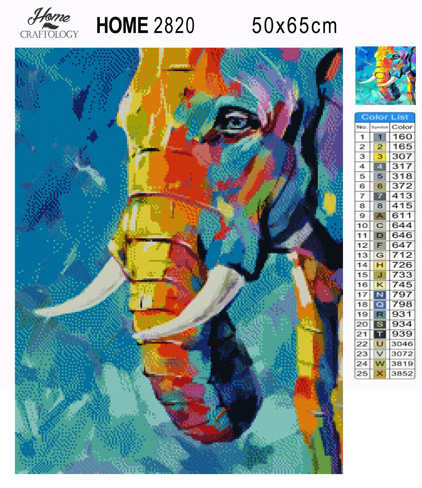 Elephant Painting - Premium Diamond Painting Kit