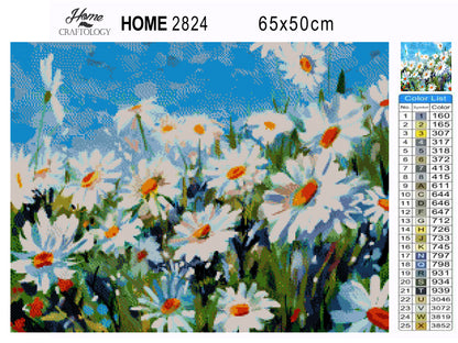 Summer Daisies - Exclusive Premium Diamond Painting Kit