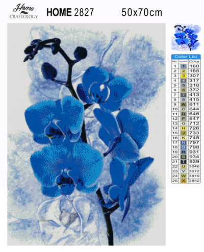 Blue Orchids - Premium Diamond Painting Kit