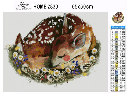 Doe Sleeping - Premium Diamond Painting Kit