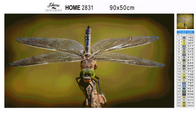 Dragonfly Close-up - Premium Diamond Painting Kit