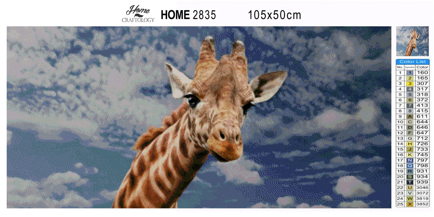 Giraffe Headshot - Premium Diamond Painting Kit