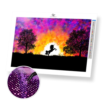 Unicorn Sunset - Premium Diamond Painting Kit