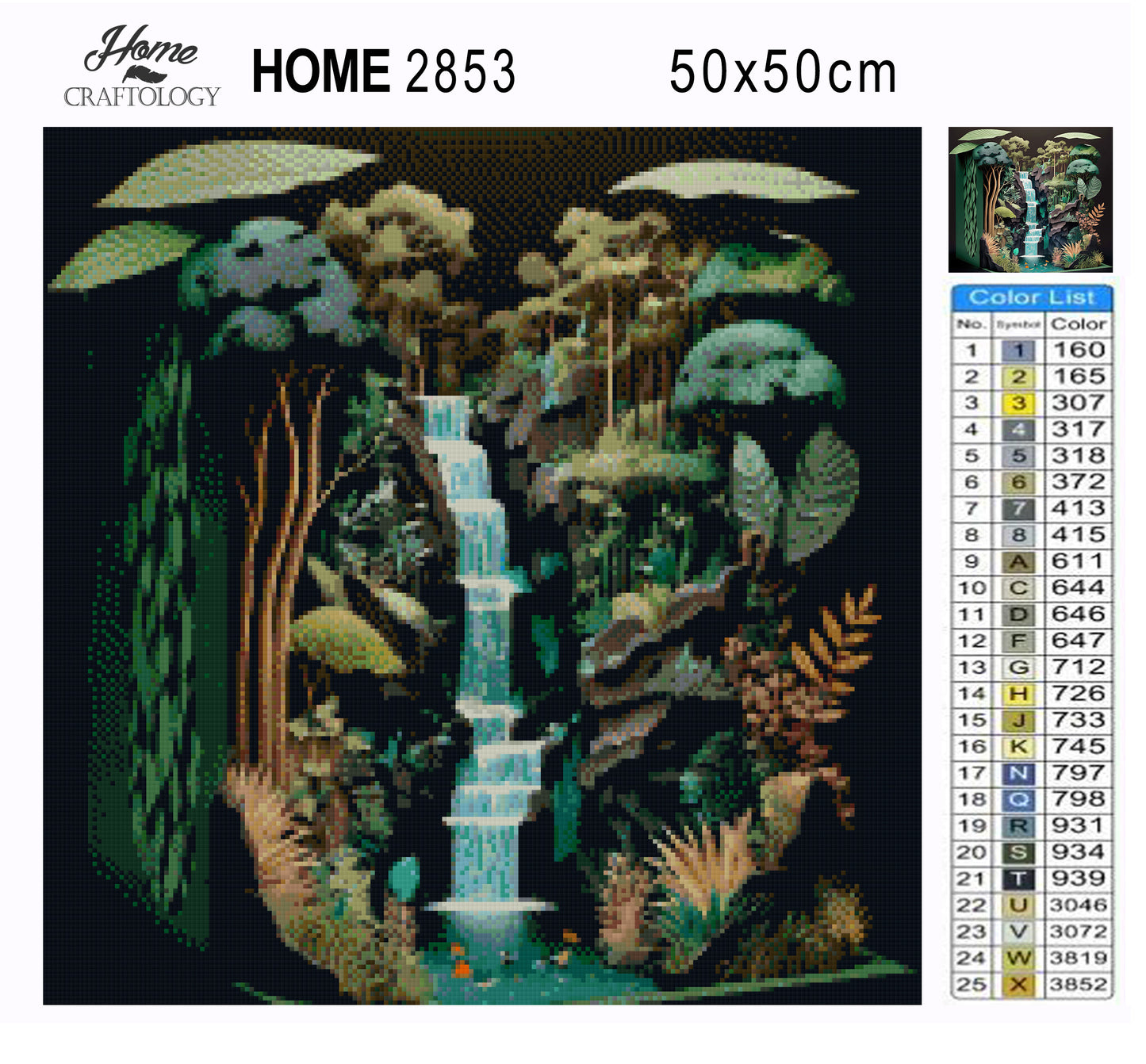 Jungle Waterfalls - Premium Diamond Painting Kit