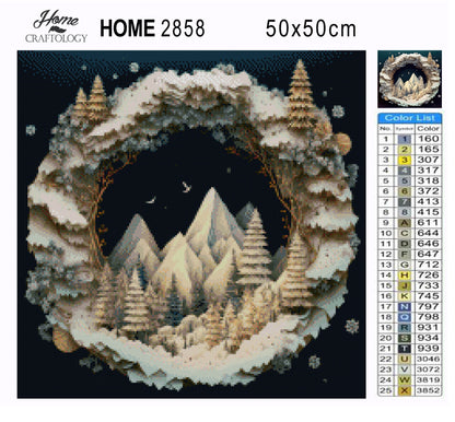 Winter Wreath - Premium Diamond Painting Kit