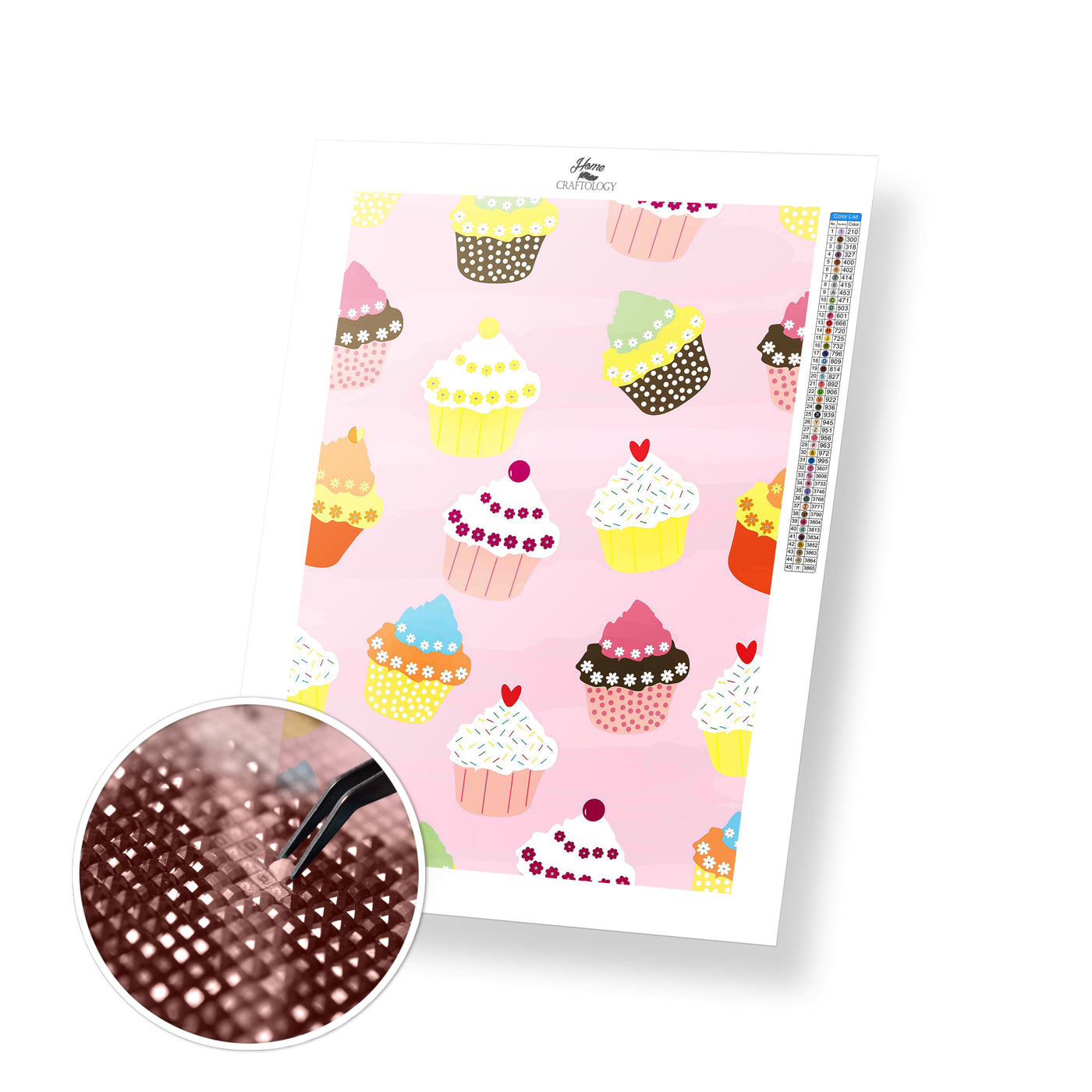 Cupcake Wallpaper - Premium Diamond Painting Kit