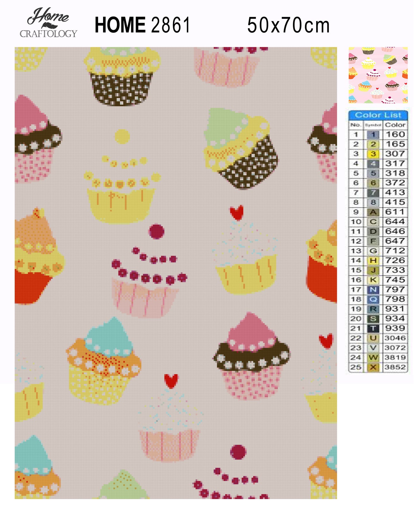 Cupcake Wallpaper - Premium Diamond Painting Kit