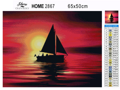 Sunset Watching - Premium Diamond Painting Kit