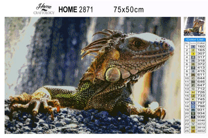 Fierce Iguana - Premium Diamond Painting Kit