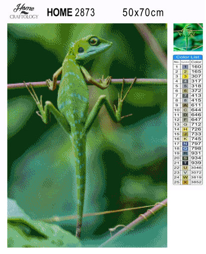 Green Lizard - Premium Diamond Painting Kit