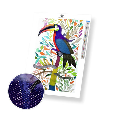Toucan on a Branch - Premium Diamond Painting Kit