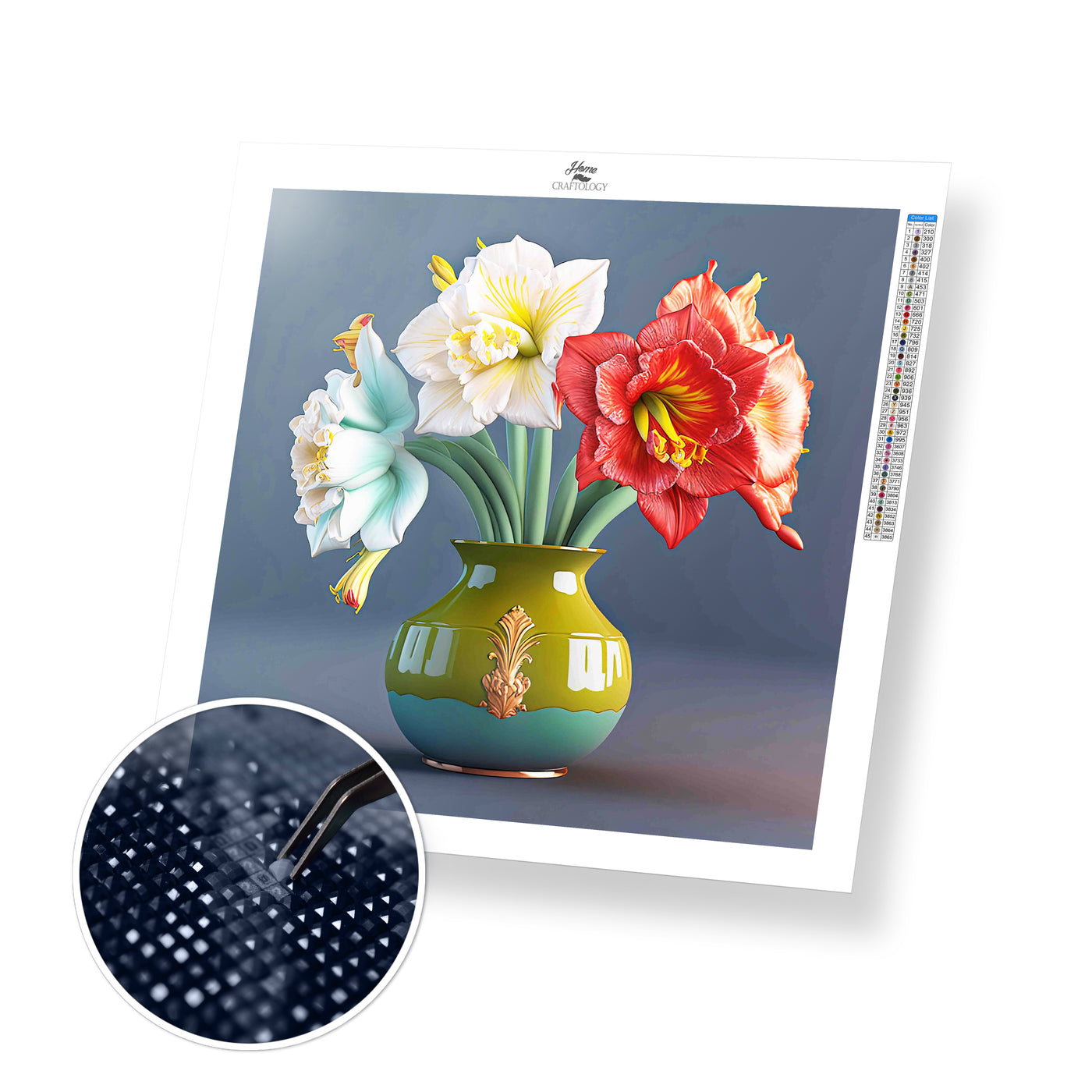 Amaryllis Flowers - Premium Diamond Painting Kit