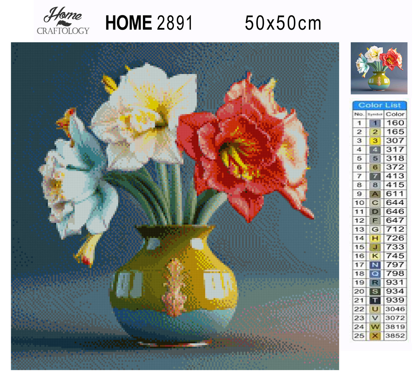 Amaryllis Flowers - Premium Diamond Painting Kit