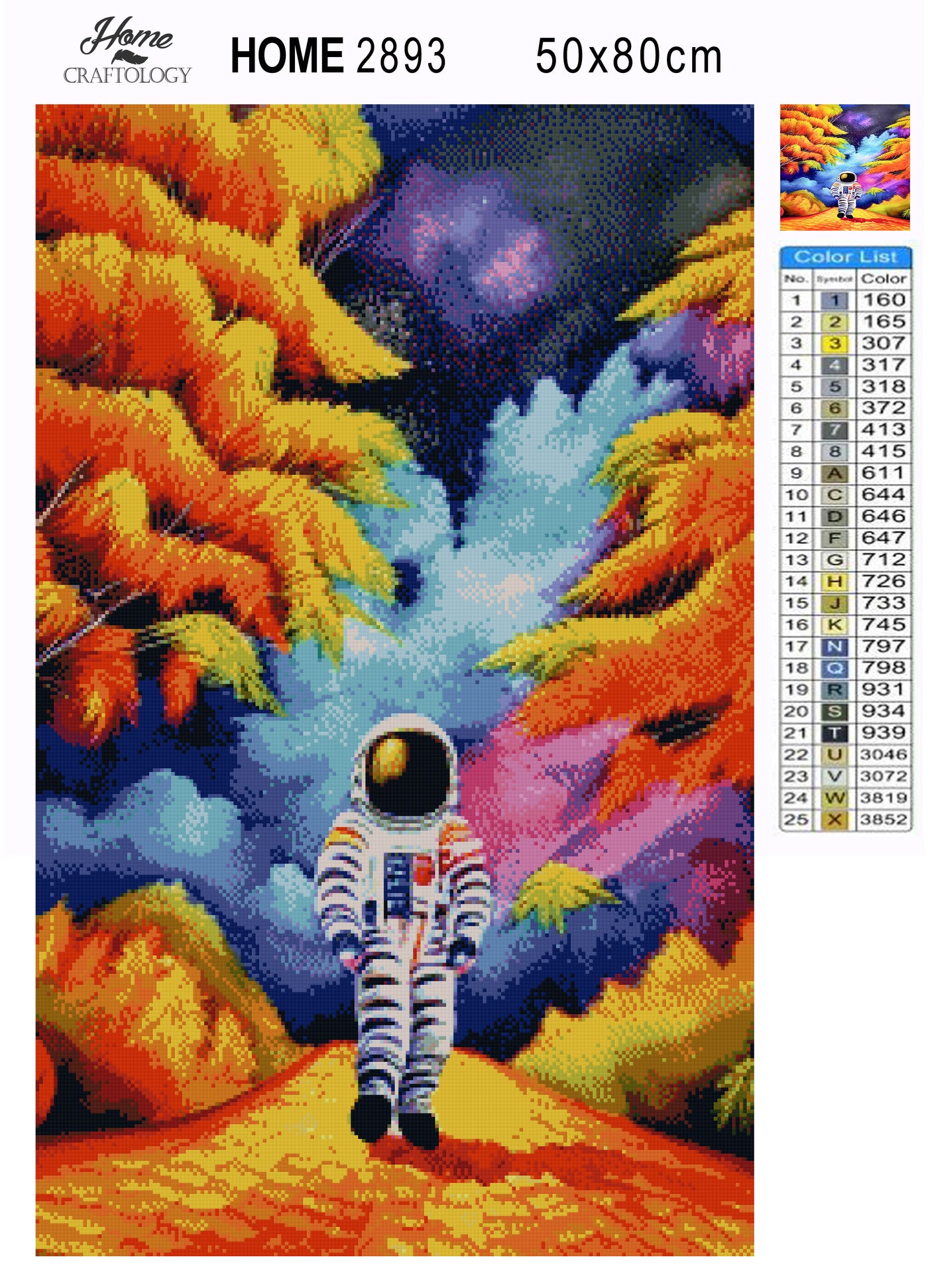 Astronaut in Autumn - Premium Diamond Painting Kit