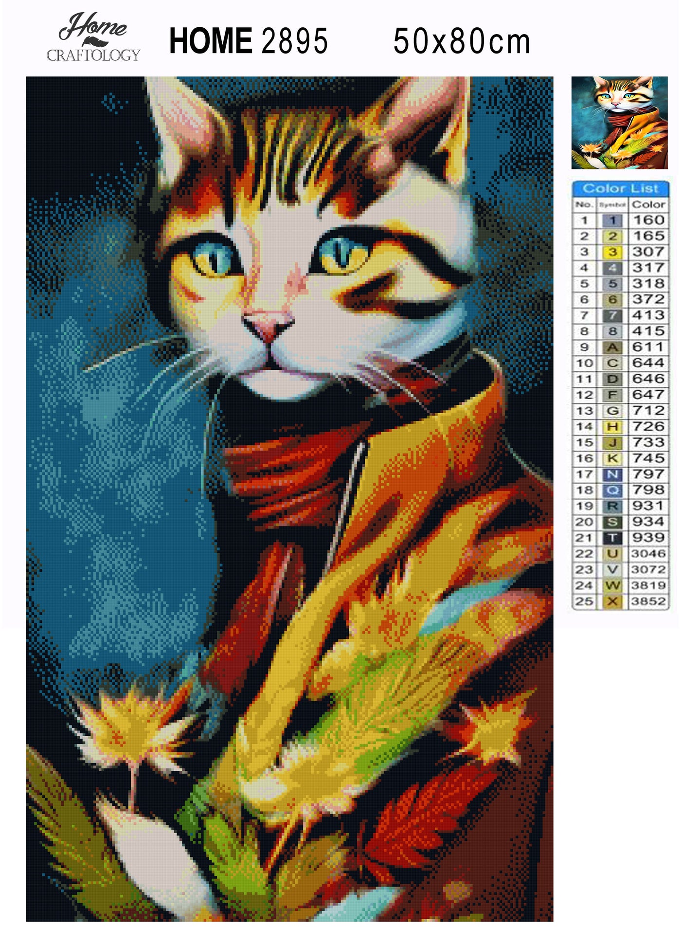 Cat in Autumn - Premium Diamond Painting Kit