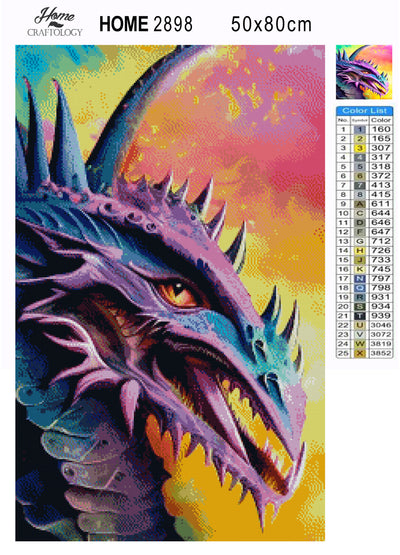 Dragon Close-up - Premium Diamond Painting Kit