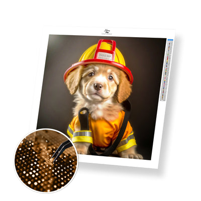 Fireman Dog - Premium Diamond Painting Kit
