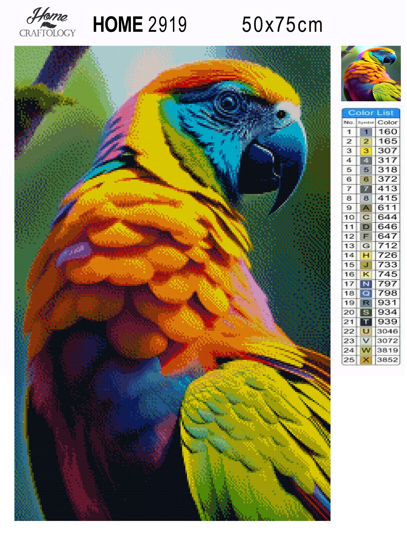 Colorful Parrot - Premium Diamond Painting Kit