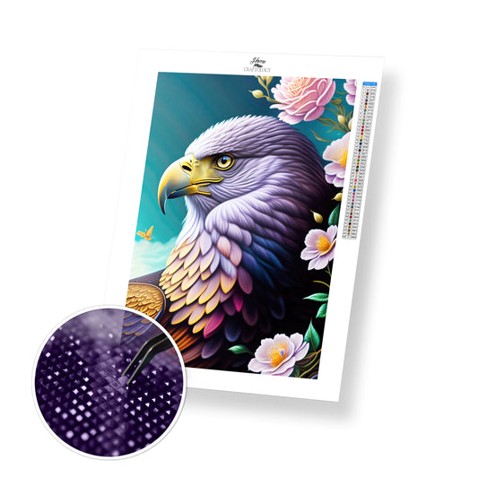 Eagle and Flowers - Premium Diamond Painting Kit