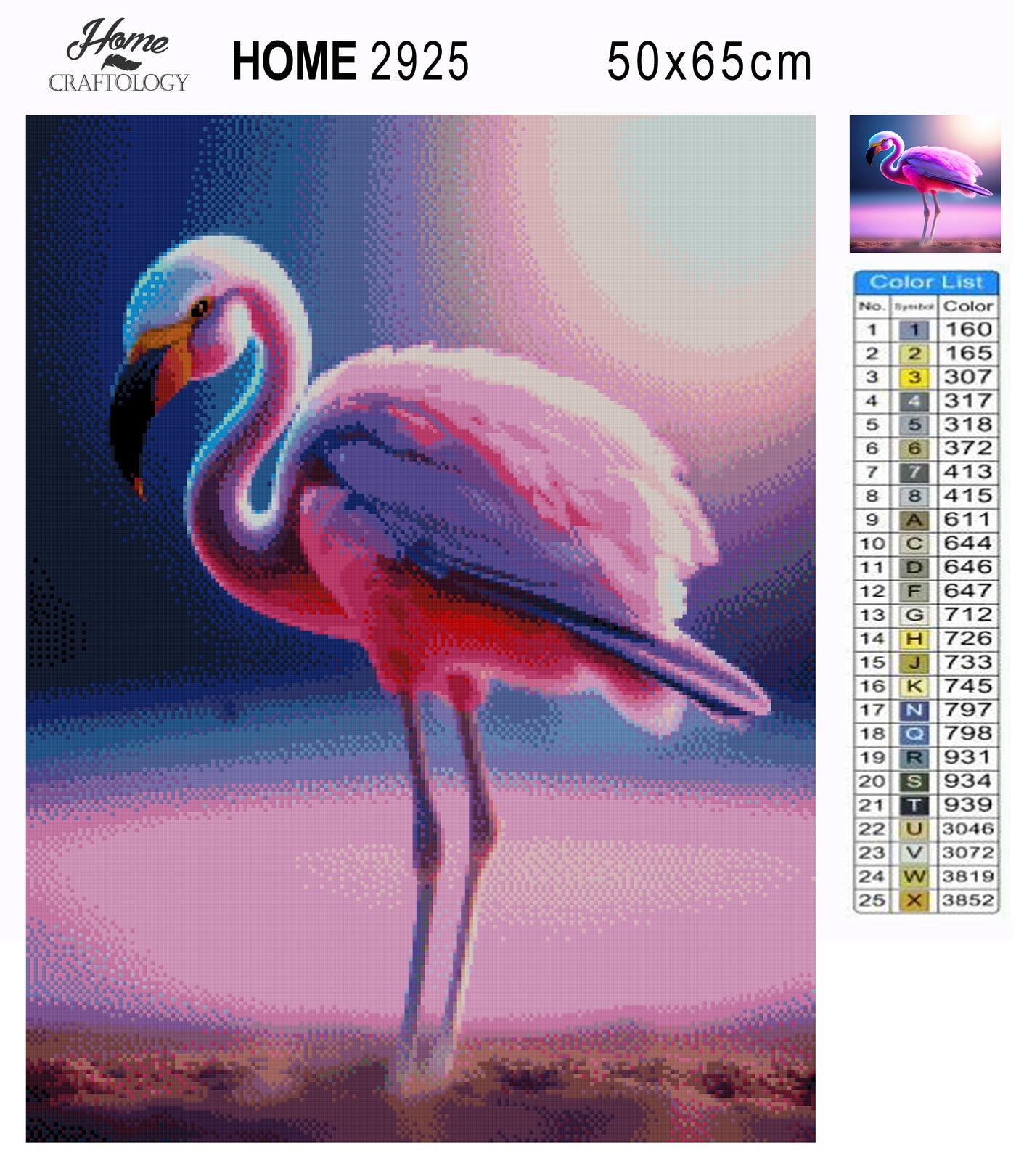Pink Flamingo - Premium Diamond Painting Kit