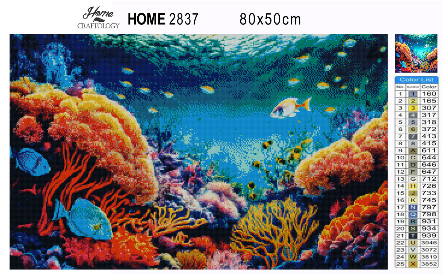 Vibrant Corals - Premium Diamond Painting Kit