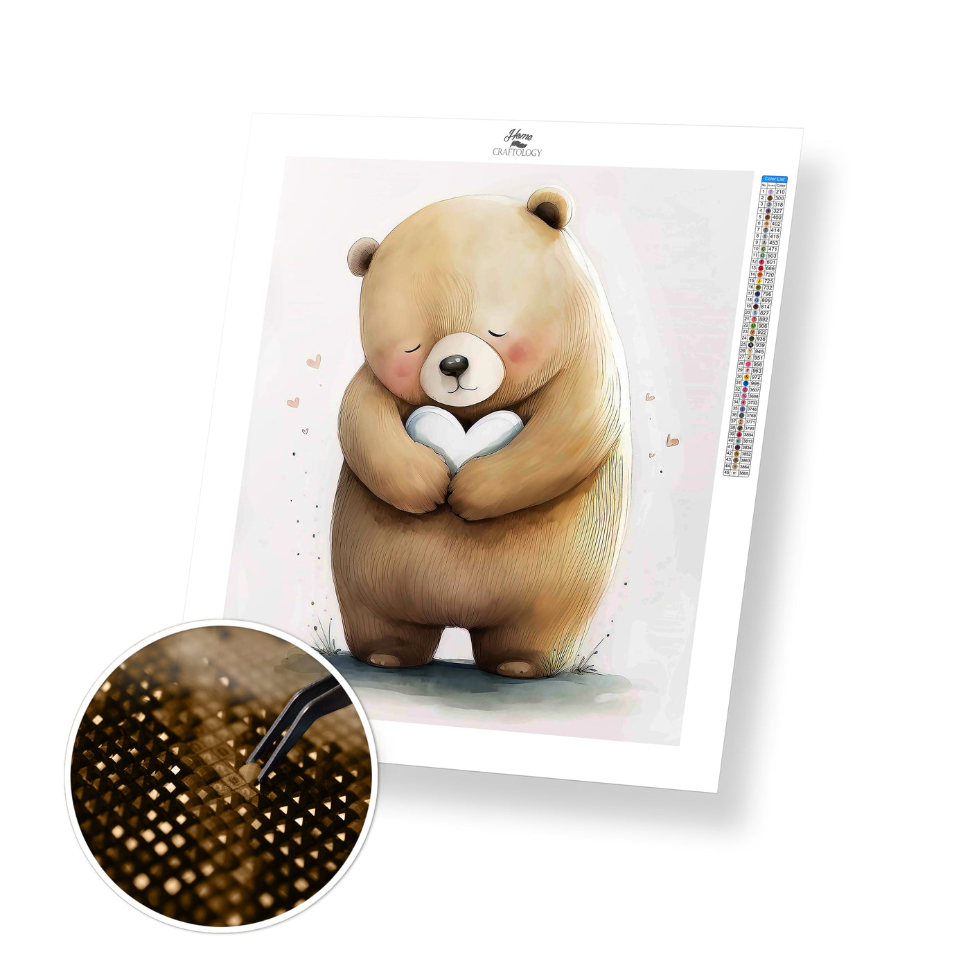 Bear with Heart - Premium Diamond Painting Kit