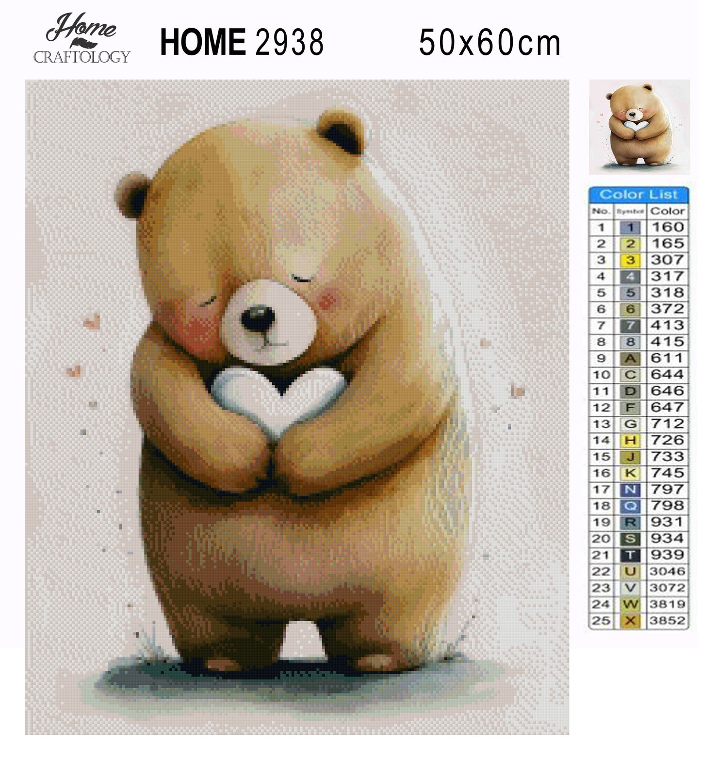 Bear with Heart - Premium Diamond Painting Kit