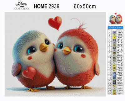 Bird Couple - Premium Diamond Painting Kit