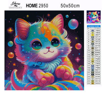 Rainbow Cat - Premium Diamond Painting Kit