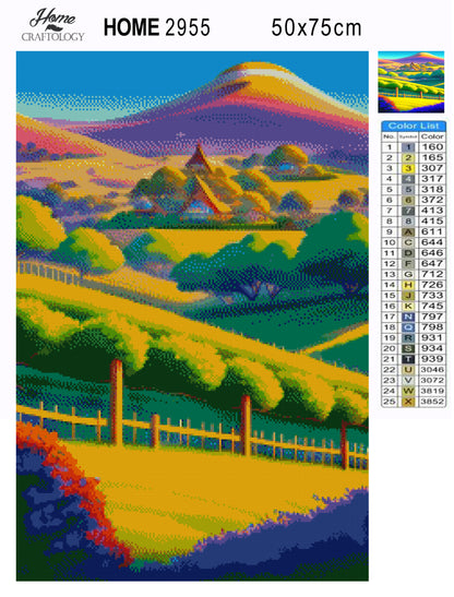 House on the Mountain - Premium Diamond Painting Kit