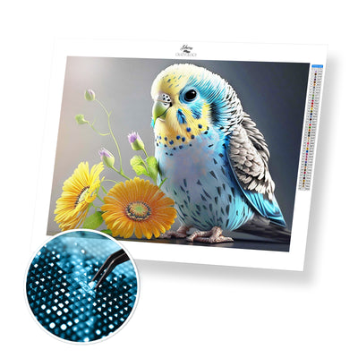 Bird and Sunflowers - Premium Diamond Painting Kit
