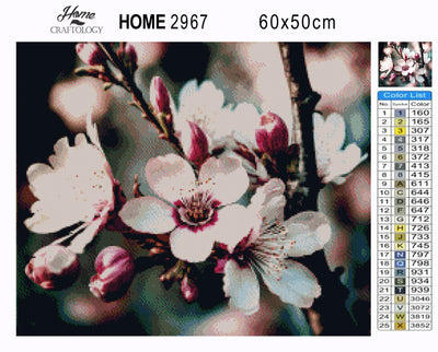 Blooming Cherry Blossoms - Premium Diamond Painting Kit