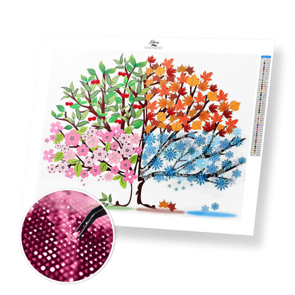 Summer, Fall, Spring, Winter - Premium Diamond Painting Kit