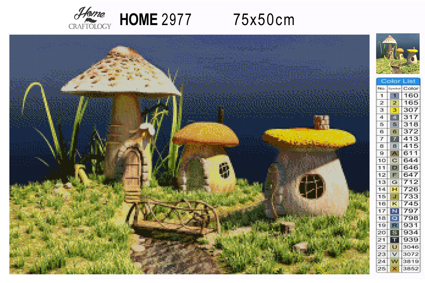 3 Little Houses - Premium Diamond Painting Kit