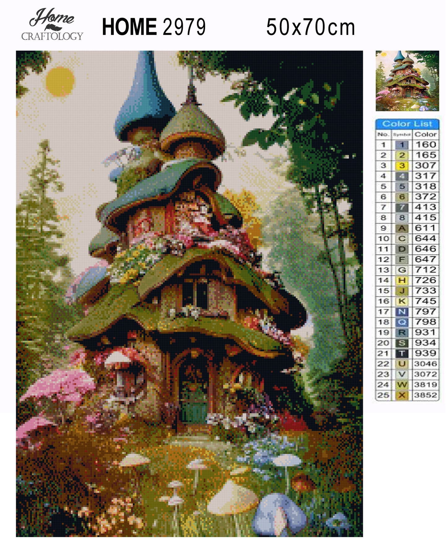 Big Mushroom House - Premium Diamond Painting Kit