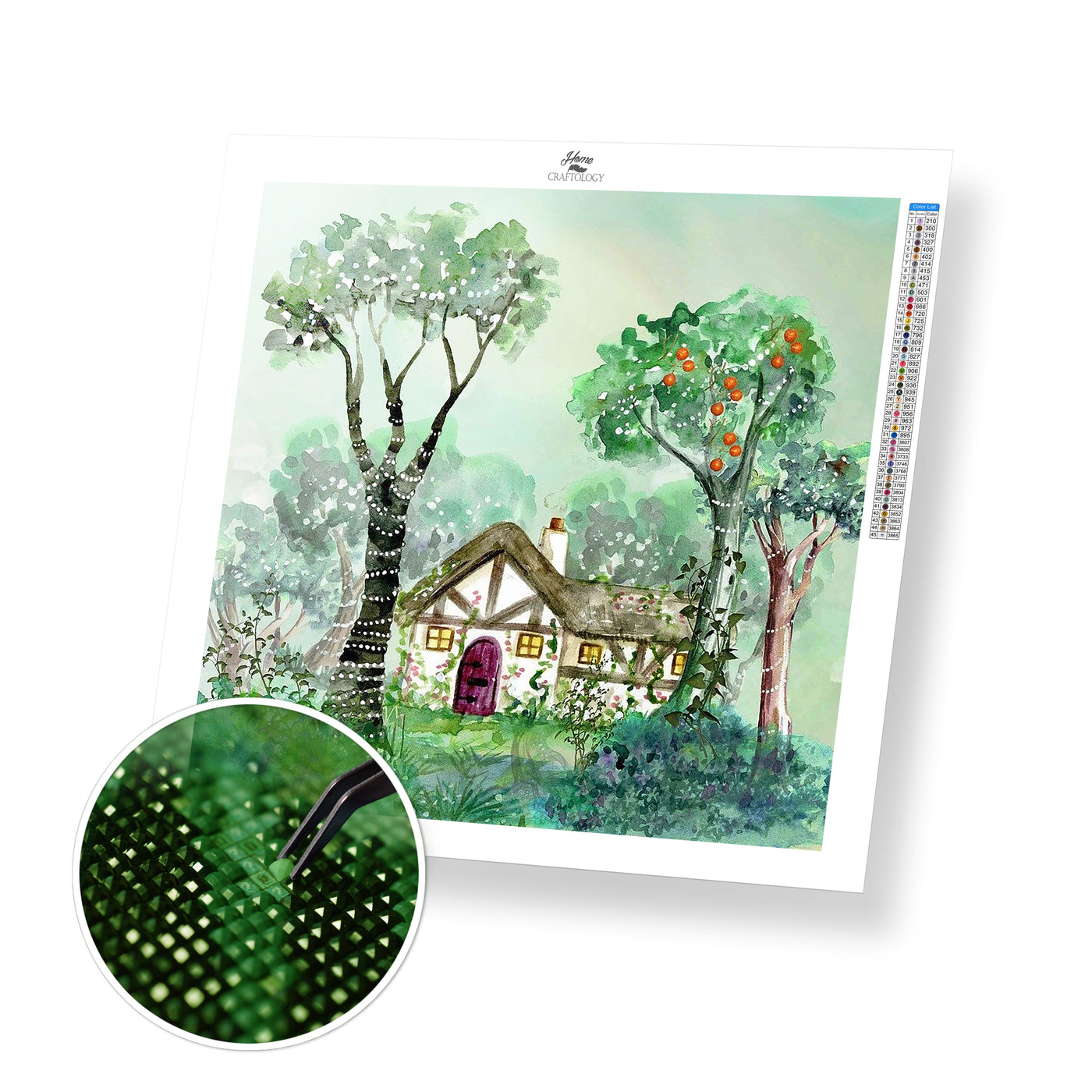 House Watercolor Painting - Premium Diamond Painting Kit