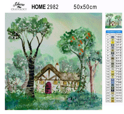 House Watercolor Painting - Premium Diamond Painting Kit