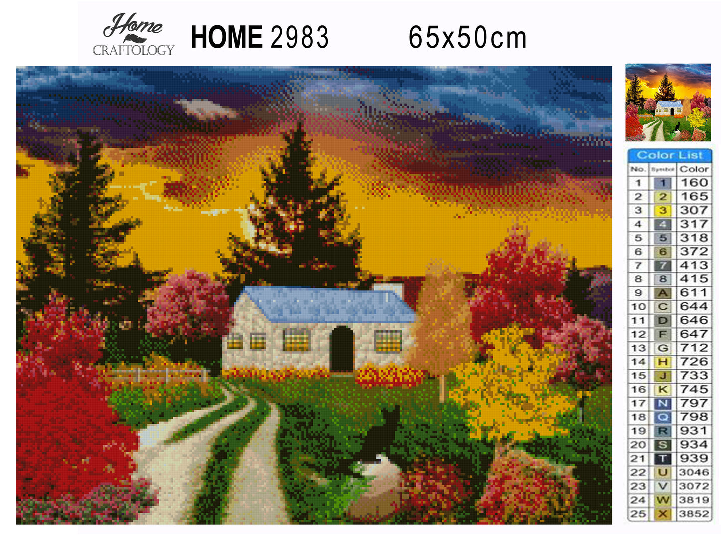 House with a Black Cat - Premium Diamond Painting Kit